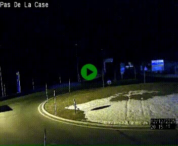 Webcam sur la N22 au niveau du poste frontière entre la France et Andorre à proximité de Pas de la Case à plus de 2000 mètres d'altitude