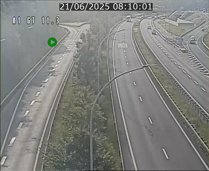 Traffic live webcam Luxembourg Senningerberg - A1 direction Allemagne - BK 11.3