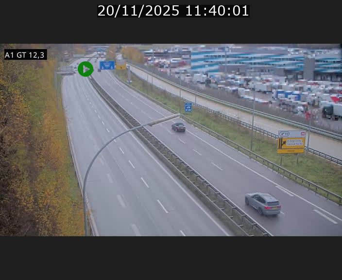 Traffic live webcam Luxembourg Senningerberg - A1 direction Allemagne - BK 12.3