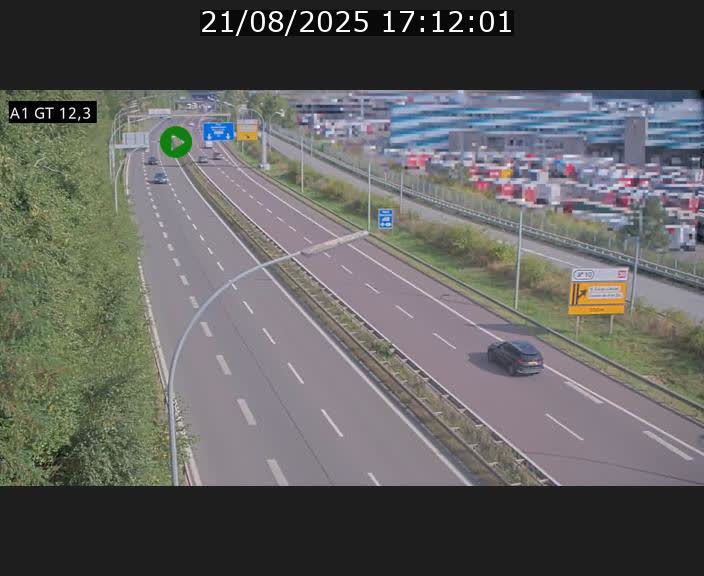 Traffic live webcam Luxembourg Senningerberg - A1 direction Allemagne - BK 12.3