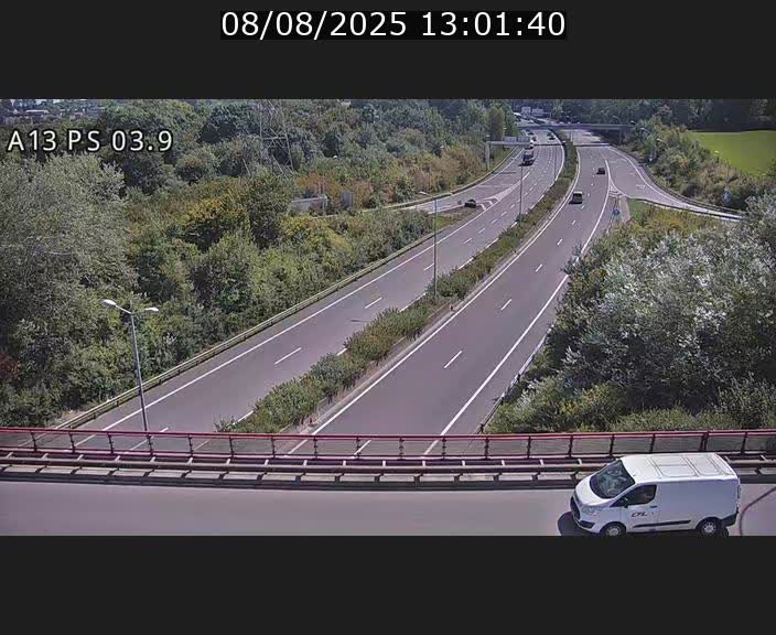 Traffic live webcam Luxembourg Differdange - A13 direction Esch-sur-Alzette - BK 3.9