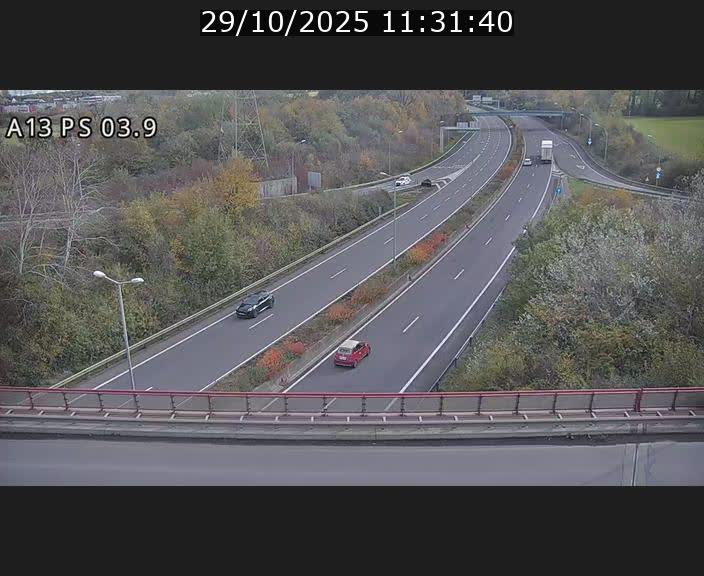 Traffic live webcam Luxembourg Ehlerange - A13 direction Esch-sur-Alzette - BK 6.8