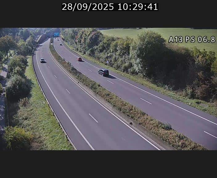 Traffic live webcam Luxembourg Ehlerange - A13 direction Esch-sur-Alzette - BK 6.8