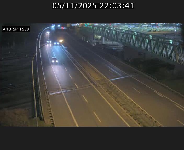 Traffic live webcam Luxembourg Croix de Bettembourg - A13 direction Esch-sur-Alzette - BK 19.8