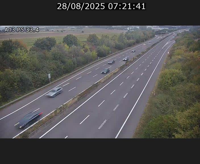 Webcam trafic sur A13 à hauteur de Mondorf-les-Bains en direction d'Altwies