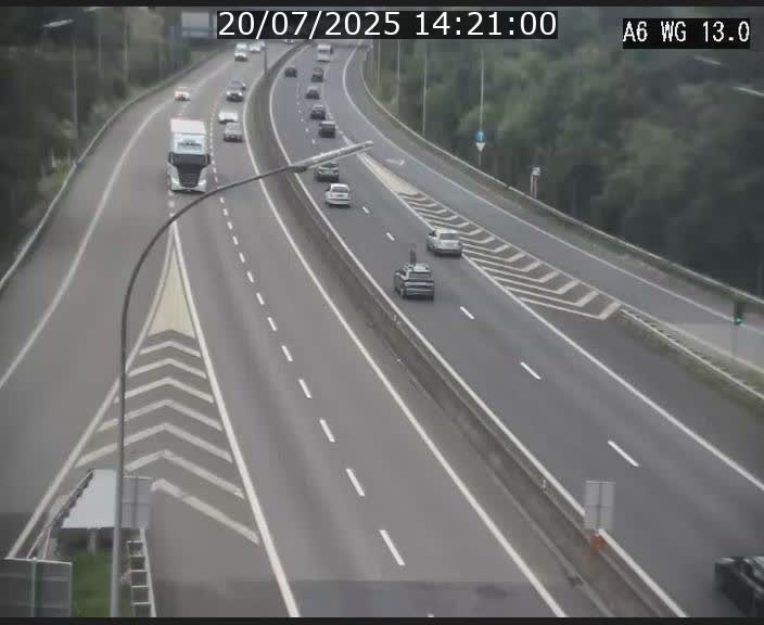 Traffic live webcam Luxembourg Mamer - A6 - BK 13 - direction Luxembourg/France/Allemagne