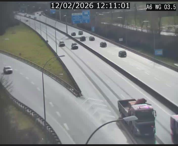 Traffic live webcam Luxembourg - Croix de Cessange - A6 - BK 3.5 - direction France/Allemagne