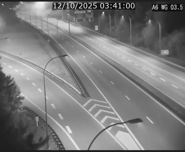 Traffic live webcam Luxembourg - Croix de Cessange - A6 - BK 3.5 - direction France/Allemagne