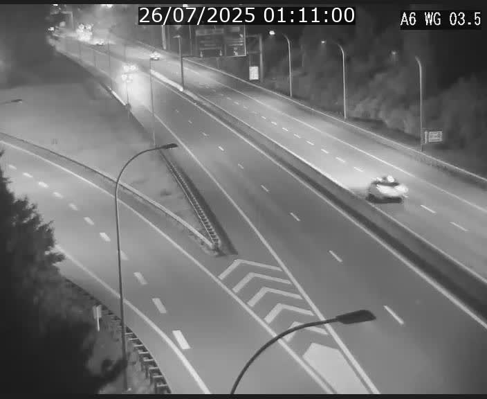 Traffic live webcam Luxembourg - Croix de Cessange - A6 - BK 3.5 - direction France/Allemagne