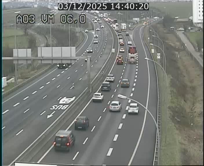 Traffic live webcam Luxembourg Aire de Berchem - A3 - BK 6 - direction France