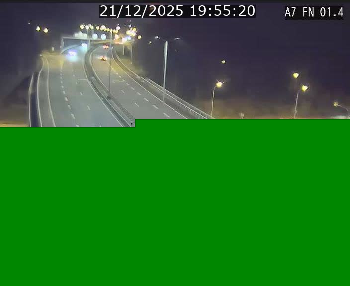Caméra autoroute Luxembourg A7 - Tunnel Stafelter - direction Echangeur Grünewald