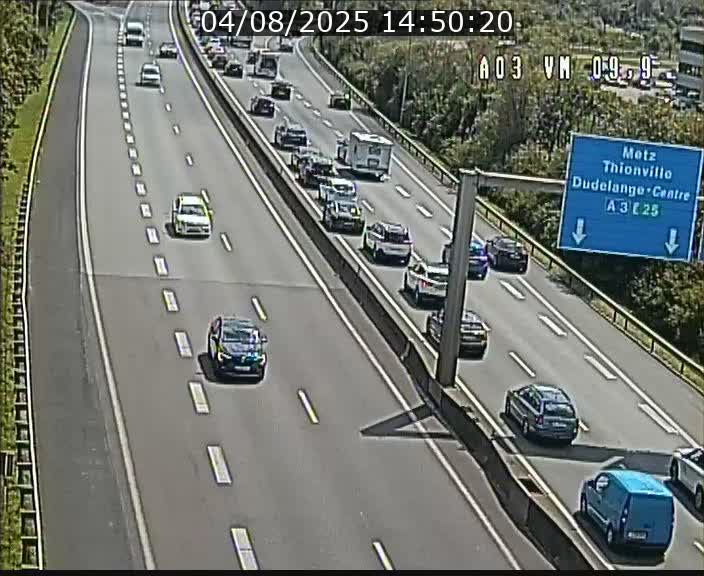 Webcam Autoroute à la Croix de Bettembourg - A3 - BK 9.9 - direction France