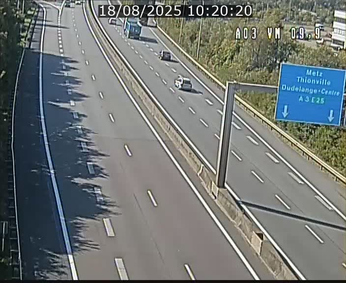 Webcam Autoroute à la Croix de Bettembourg - A3 - BK 9.9 - direction France