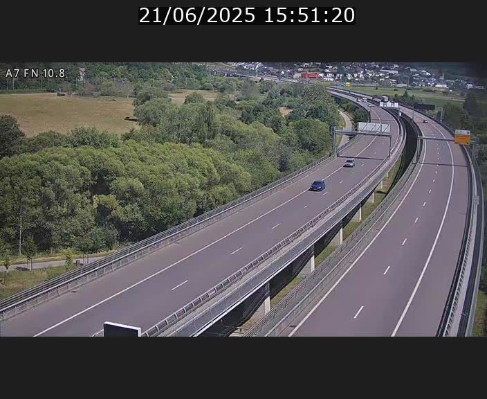 Caméra trafic Luxembourg - A7, Tunnel Gousselerbierg, sortie sud, direction rond-point Lorentzweiler (BK 10.8)