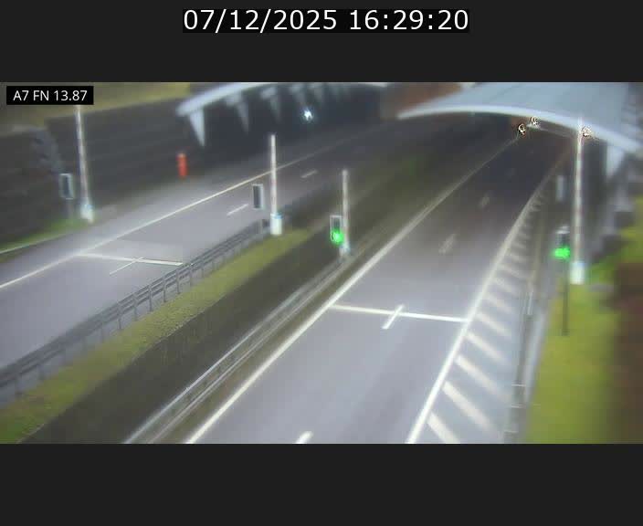 Caméra trafic Luxembourg - A7, Tunnel Gousselerbierg, entrée nord, direction Lorentzweiler
