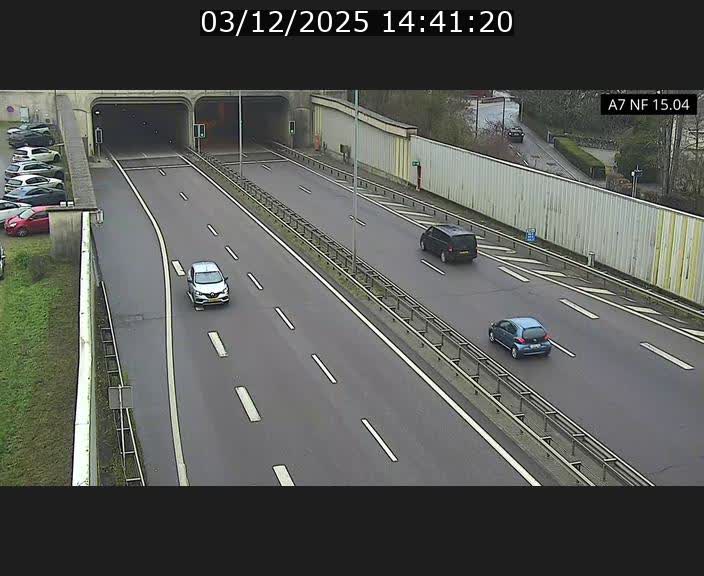 Caméra trafic Luxembourg - A7, Tunnel Mersch, entrée sud, direction Ettelbruck