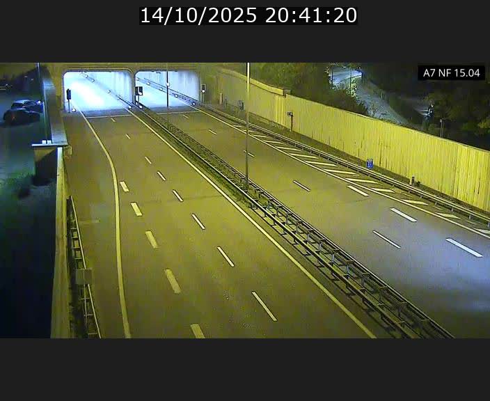 Caméra trafic Luxembourg - A7, Tunnel Mersch, entrée sud, direction Ettelbruck