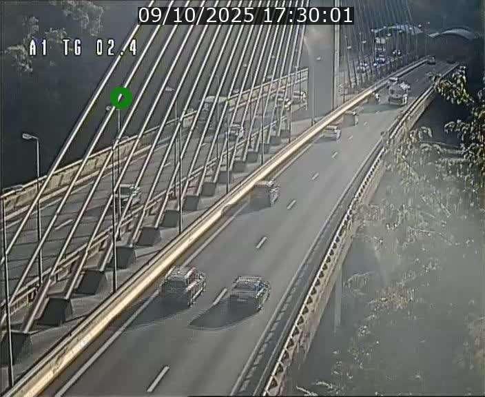 Traffic live webcam Luxembourg Sandweiler - A1 direction Luxembourg-ville - BK 2.4
