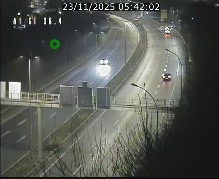 Traffic live webcam Luxembourg Hamm - A1 direction Sandweiler - BK 6.4