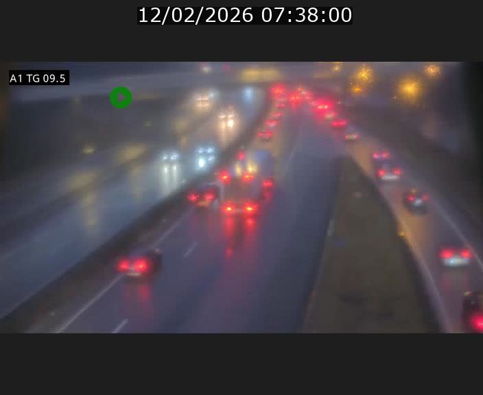 Traffic live webcam Luxembourg Jonction Grünewald - A1 direction Luxembourg-ville - BK 9.5