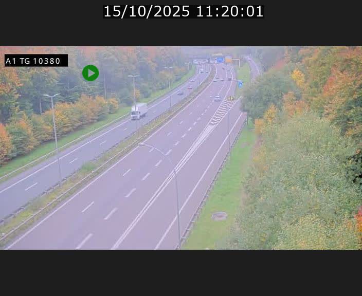 Traffic live webcam Luxembourg Senningerberg - A1 direction Luxembourg Kirchberg - BK 10.3