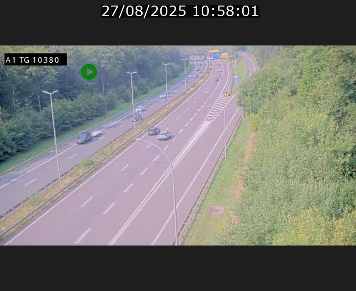 Traffic live webcam Luxembourg Senningerberg - A1 direction Luxembourg Kirchberg - BK 10.3