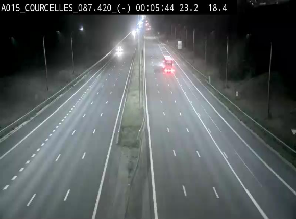 Webcam autoroute Belgique - Viesville - E42 direction Mons - BK 84.35