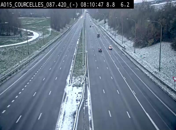 Webcam autoroute Belgique - Viesville - E42 direction Mons - BK 84.35