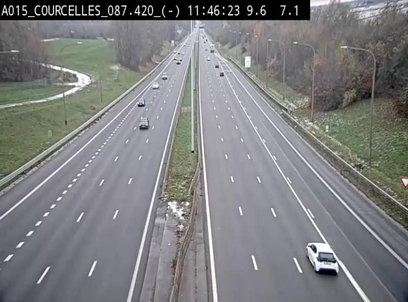 Webcam autoroute Belgique - Viesville - E42 direction Mons - BK 84.35