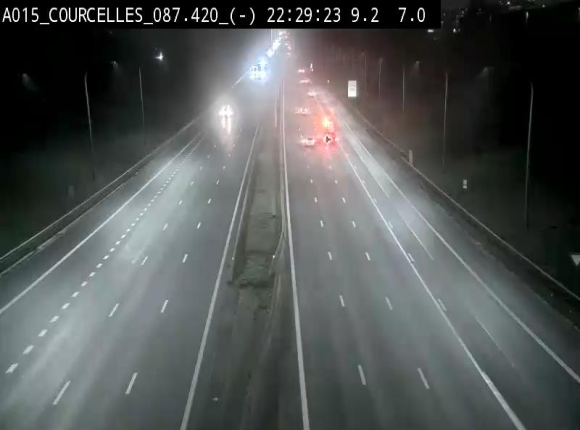 Webcam autoroute Belgique - Viesville - E42 direction Mons - BK 84.35