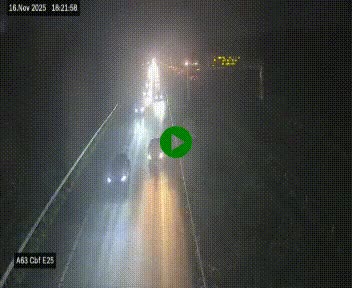 Webcam autoroute A63 en périphérie de Bordeaux au sud-est de la ville, en provenance du bassin d'Arcachon. Vue orientée vers Bordeaux
