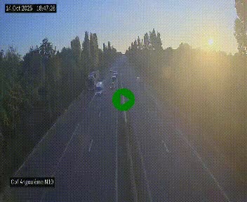 Webcam routière à la fin de la N10, en périphérique ouest d'Angouleme, proche de la jonction avec l'A10