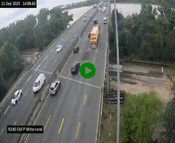 Webcam sur le périphérique de Bordeaux à l'est de la ville. Caméra située sur le Pont Mitterand sur la N230