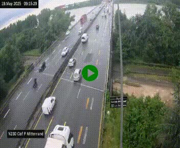 Webcam sur le périphérique de Bordeaux à l'est de la ville. Caméra située sur le Pont Mitterand sur la N230