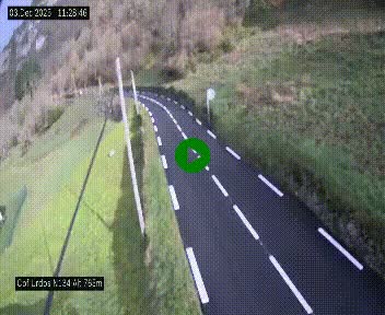 Webcam dans les Pyrénées Atlantique au niveau du col d'Urdos et du fort du Pourtalet sur la N134, en direction du Col et du tunnel du Somport, à 765 mètres d'altitude