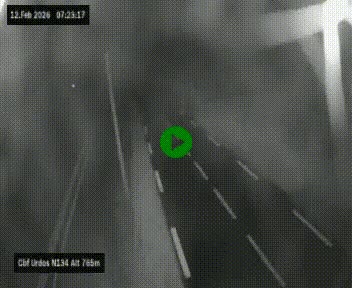 Webcam dans les Pyrénées Atlantique au niveau du col d'Urdos et du fort du Pourtalet sur la N134, en direction du Col et du tunnel du Somport, à 765 mètres d'altitude