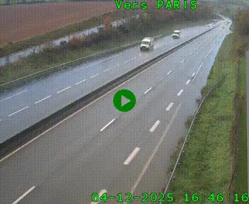 Caméra routière sur l'autoroute A20 à Saint-Hilaire-Bonneval, au sud de Limoges. Vue orientée vers Paris