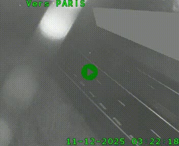 Caméra routière sur l'autoroute A20 à Saint-Pardoux-l'Ortigier, à la jonction avec l'A89. Vue orientée vers Paris