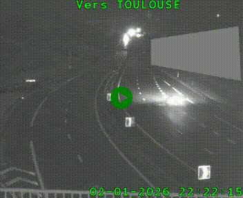 Caméra routière sur l'autoroute A20 à Noailles, en périphérie de Brive-la-Gaillarde. Vue orientée vers Toulouse