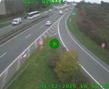 Webcam N147 au nord de Poitiers et à la jonction avec la A10