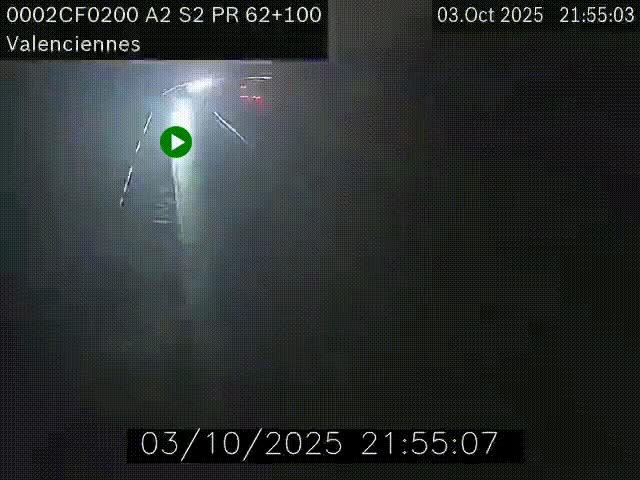 Webcam autoroute A2 à Valenciennes. Vue orientée vers Maubeuge et Mons (Belgique)