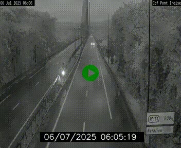 Webcam sur la N165 après le Pont de l'Iroise, à l'entrée de Brest