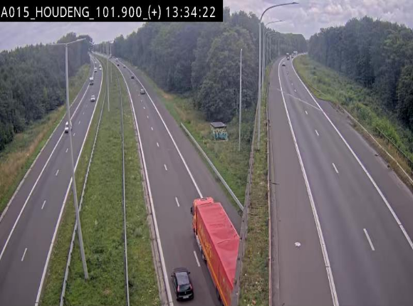 Webcam autoroute Belgique - Houdeng-Goegnies - Jonction E19/E42 direction Tournai/Mons - BK 101.85