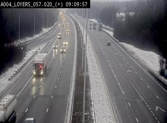 Webcam dans la montée de Loyers sur l'E411, après le viaduc de Beez en venant de Namur et en direction du Luxembourg