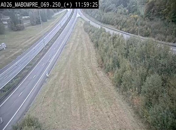 Webcam E25 (A26) à Mabompré. Vue orientée vers le Luxembourg
