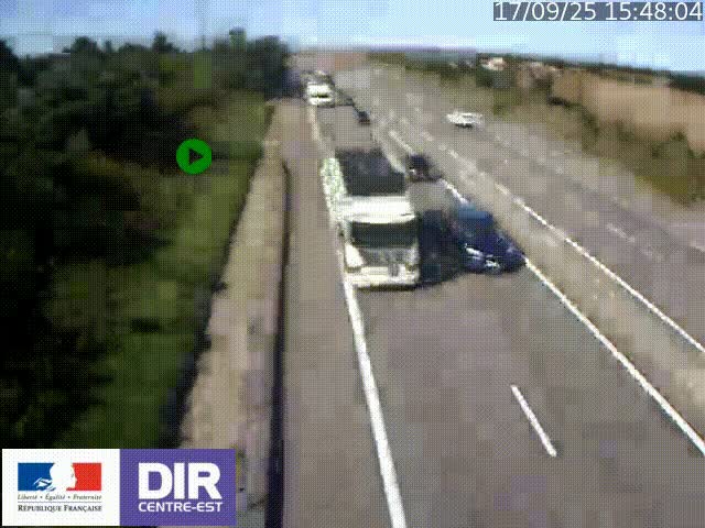 Webcam sur le contournement de Valence, sur la Nationale 7, à la jonction avec la N532, caméra orientée vers Grenoble
