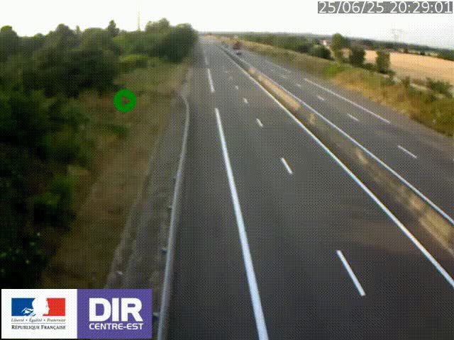 Webcam sur le contournement de Valence, sur la Nationale 7, à la jonction avec la N532, caméra orientée vers Grenoble