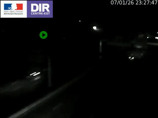 Caméra de circulation routière sur le boulevard périphérique Laurent Bonnevay de Lyon (D383) à hauteur de Bron, avant la jonction avec l'A43. Vue orientée vers l'échangeur