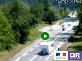 Webcam info trafic à proximité de Vizille sur la N85, au niveau du point de vue du Saut du Moine à Champagnier