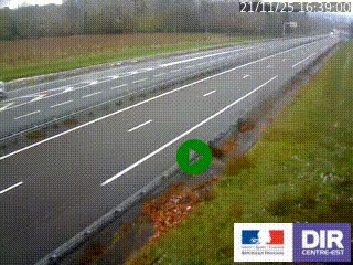 Webcam autoroute sur l'A77 à hauteur de Pouilly-sur-Loire en direction de Nevers